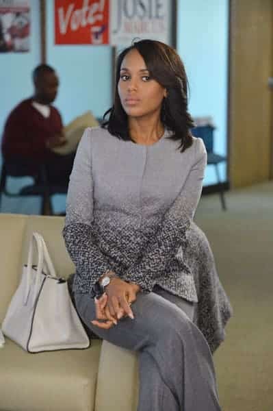 Olivia Pope wearing gray 