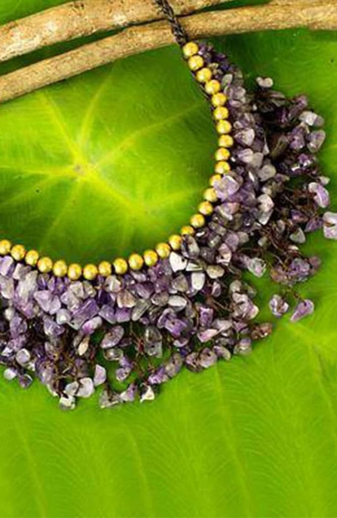 Novica amethyst statement necklace