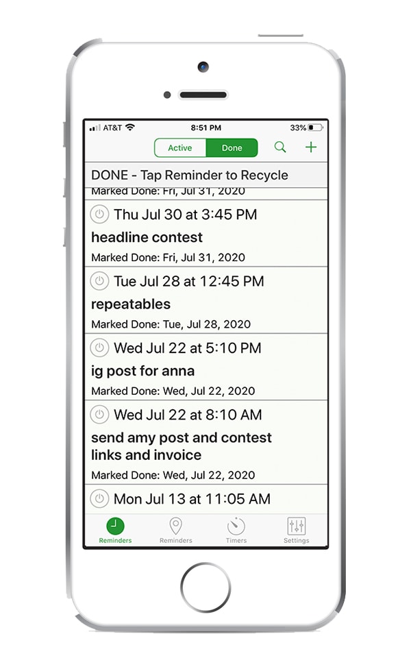 view of Alarmed app on iPhone