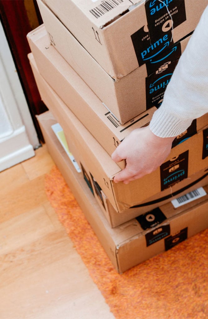 Holiday shipping boxes
