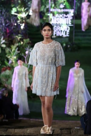 lakme fashion week - anita dogre short and sheer dress