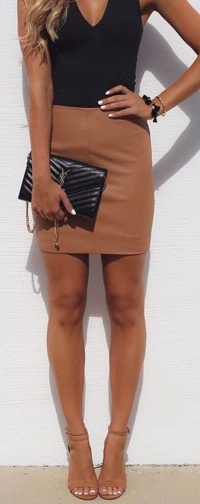 Bodysuit and pencil skirt outfit