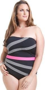 Color blocked bathing suit