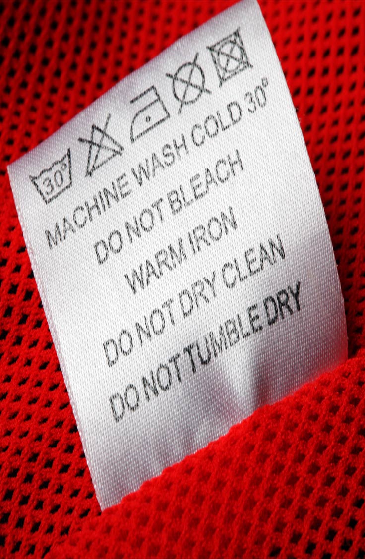 Clothing care lable