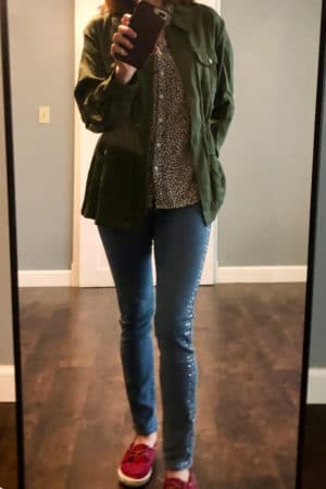 Green military jacket 