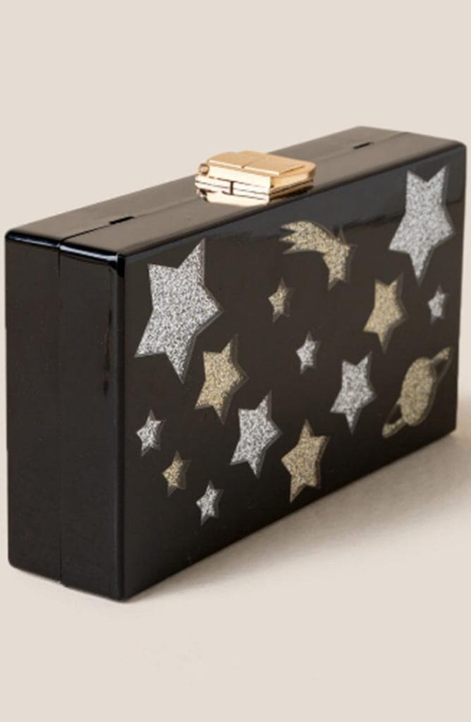 Galaxy themed box clutch