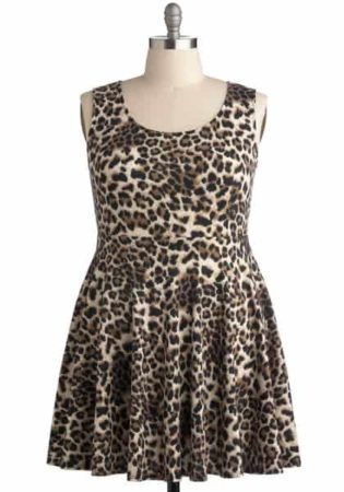 Short, animal print dress