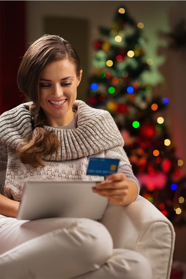 Woman shopping online