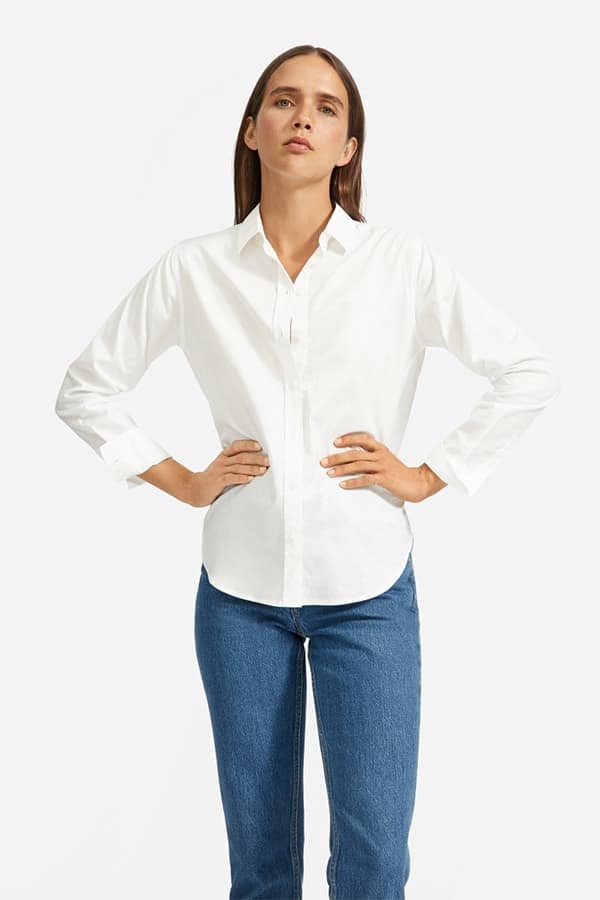 White cotton shirt from Everlane