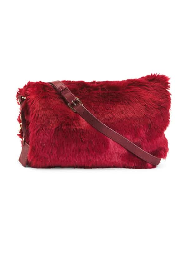 Faux fur cross body bag 
