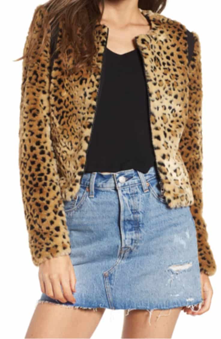 Faux Fur Leopard Jacket