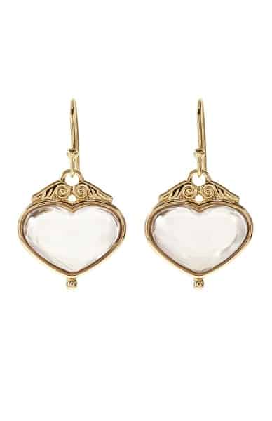Heart drop earrings