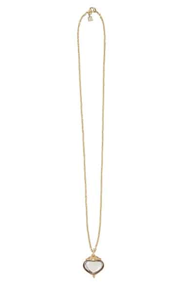 Necklace with heart drop pendant