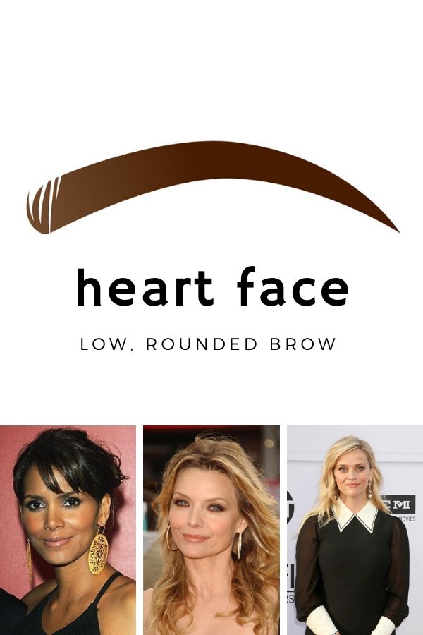 Best eyebrow shape for heart-shaped faces
