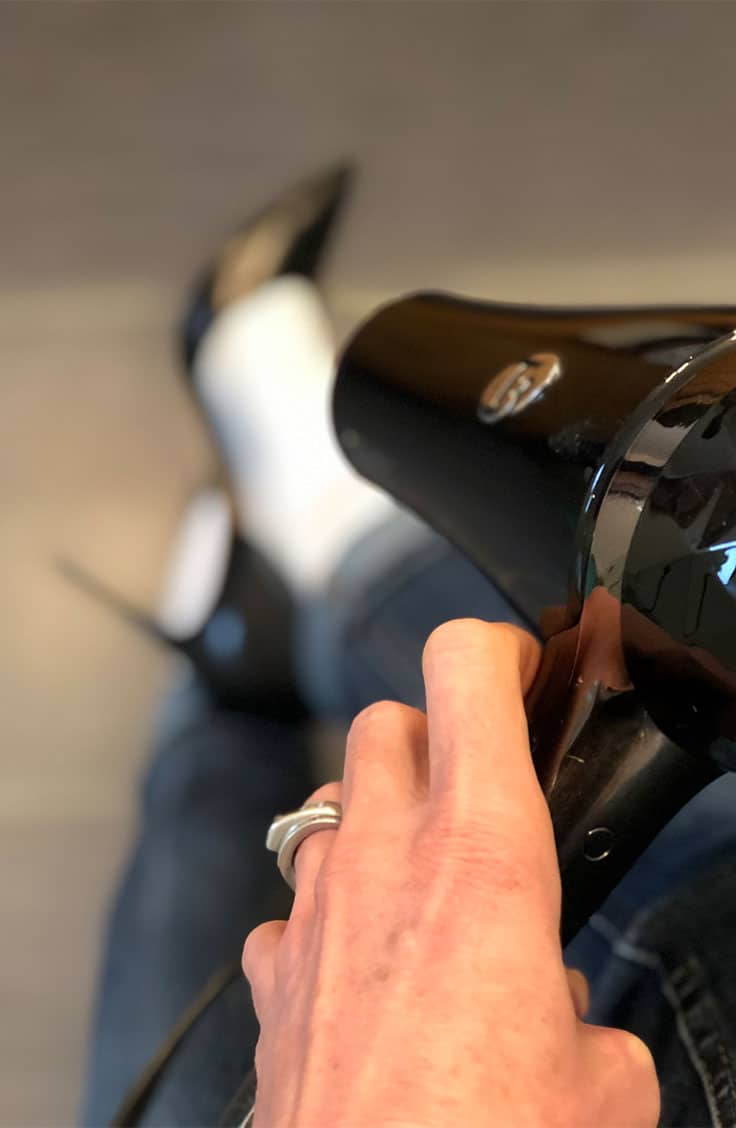 how to break in new shoes with a hair dryer