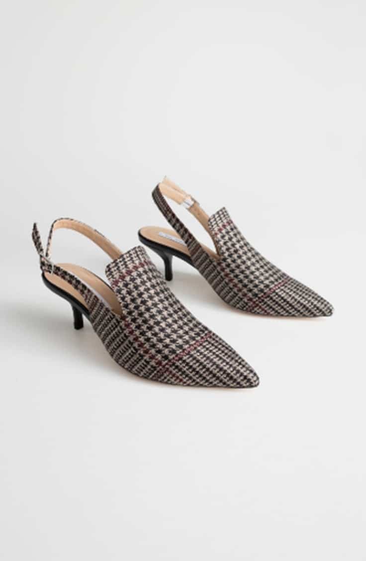 Houndstooth kitten heel 