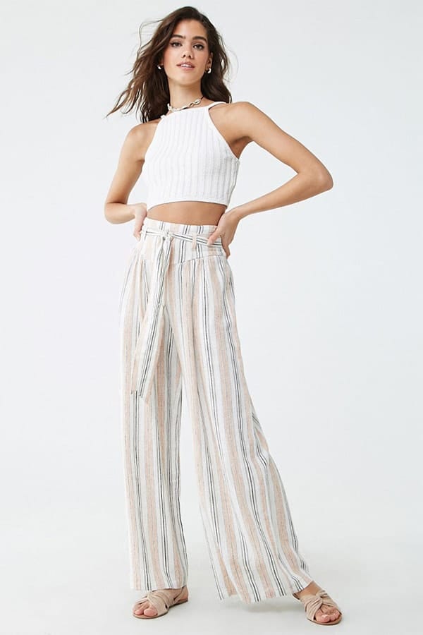 Wide-legged, striped pants from Forever 21
