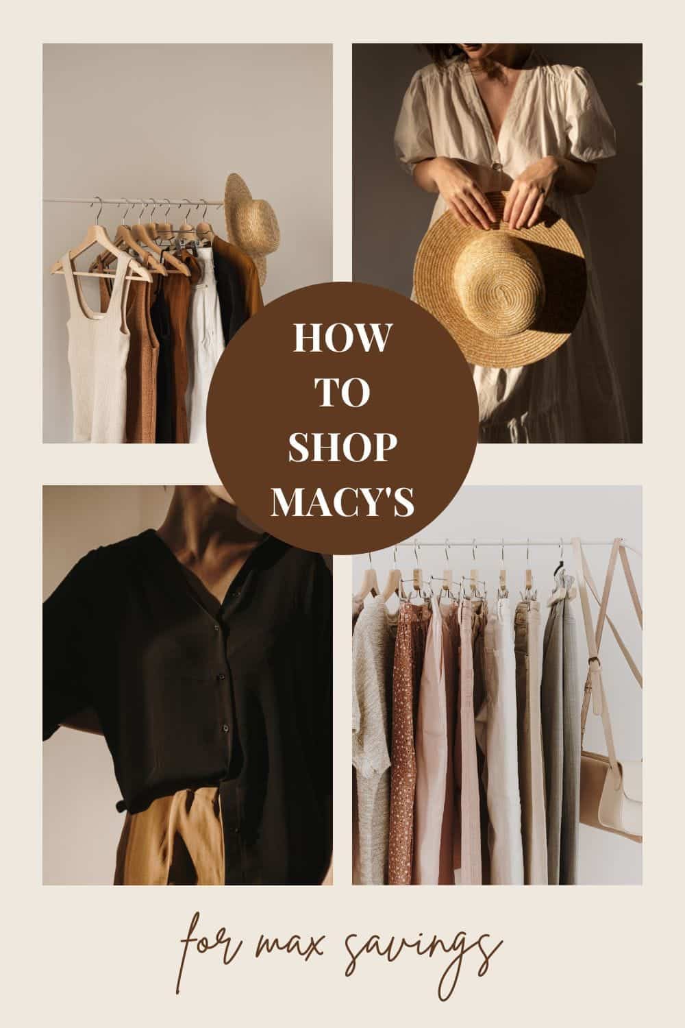 How to shop Macy's collage.