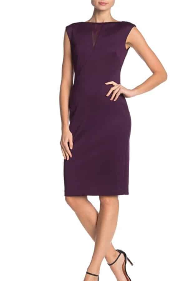 Plum sheath dress 