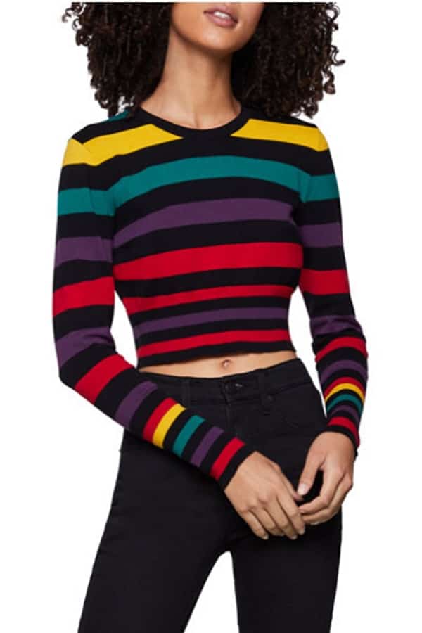 Striped cropped sweater 