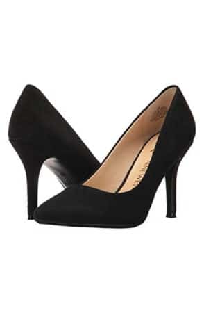 Black suede pump