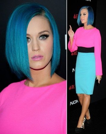 Katy Perry color blocked outfit