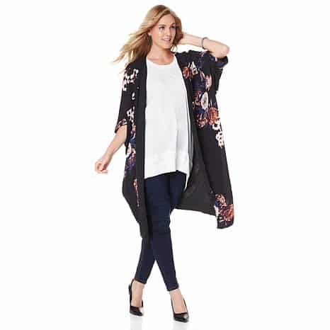Model wearing Melissa McCarthy Seven7 burnout tank.