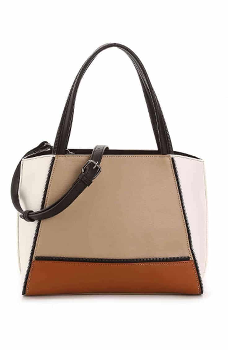 Colorblocked shoulder bag