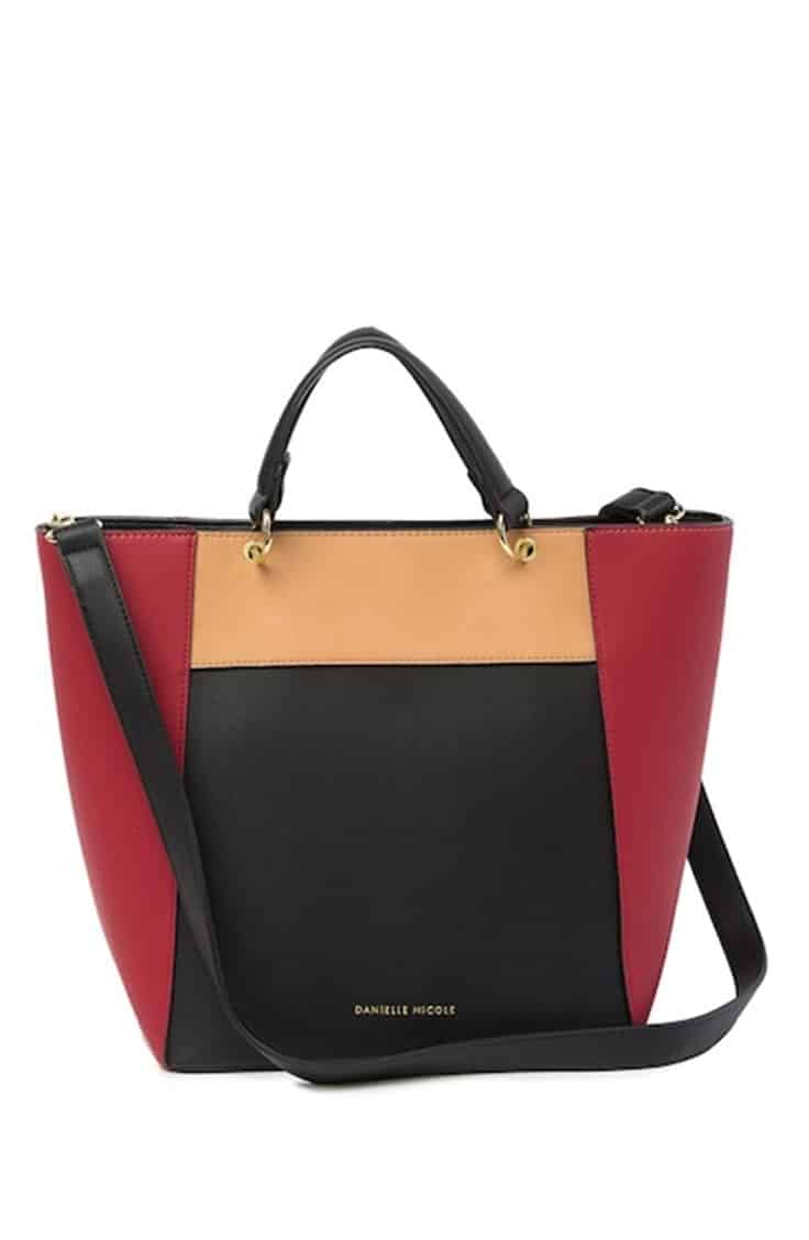 Colorblocked tote bag