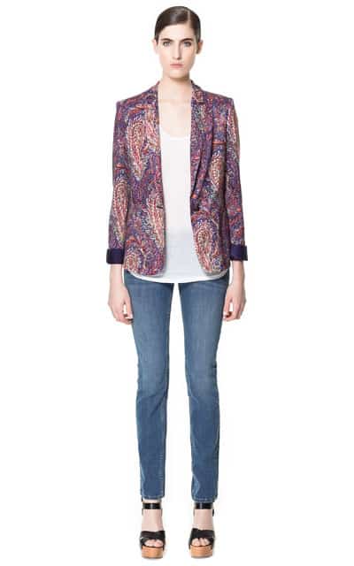 Paisley Blazer by Zara