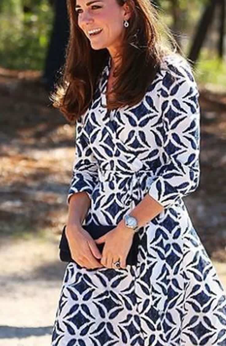 Kate Middleton wearing the Patrice dress by DVF