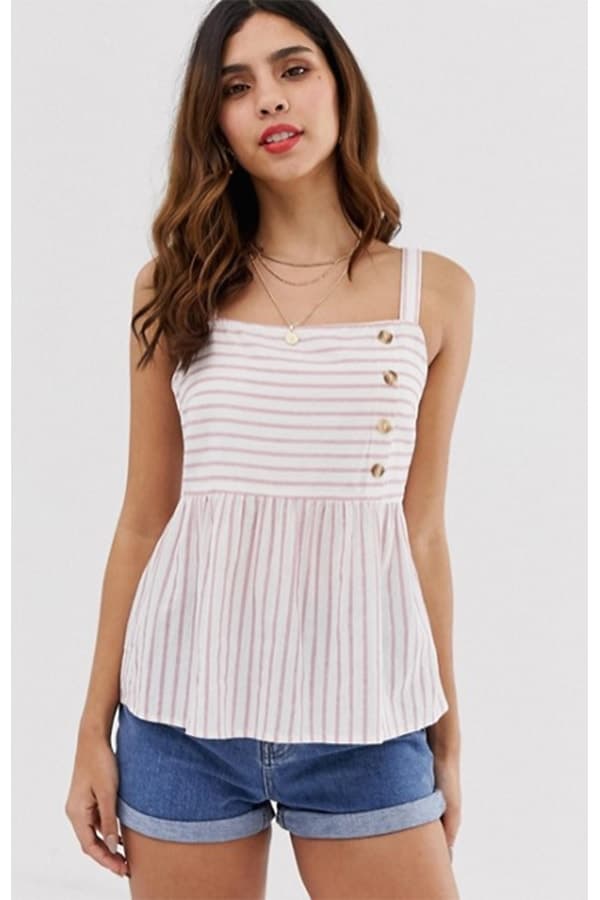 Striped summer tank top as a picnic outfit option