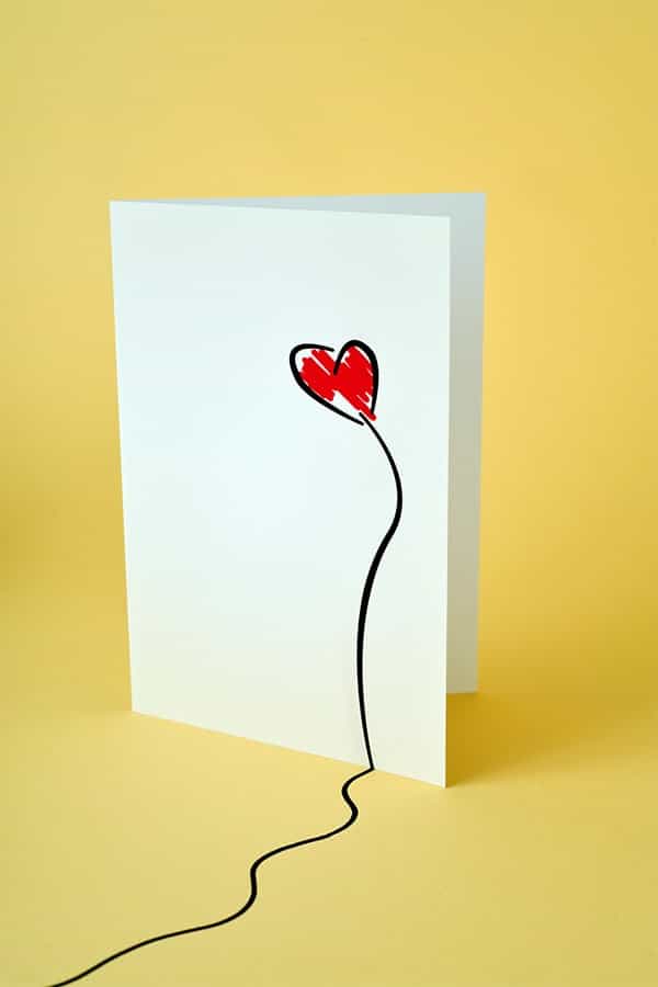 Card with a heart on it