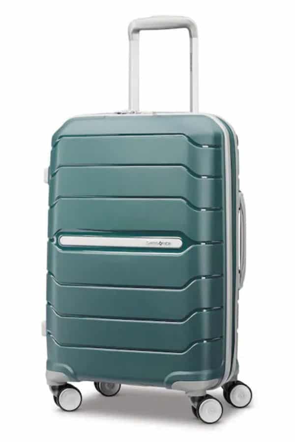 Green Samsonite luggage 