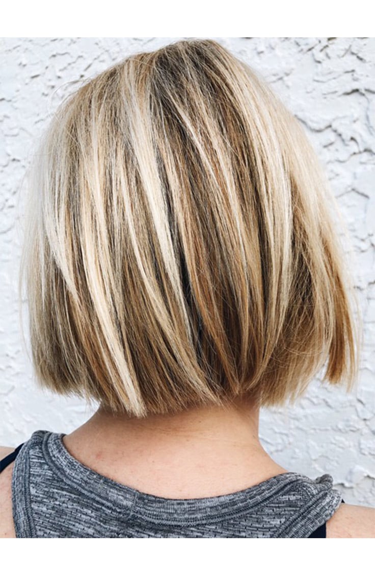 Spring hair trends -- neck baring haircut with textured ends