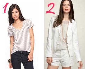 Striped Tee and Blazer