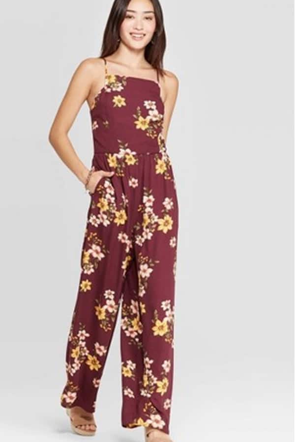 Floral sleeveless jumpsuit from Target