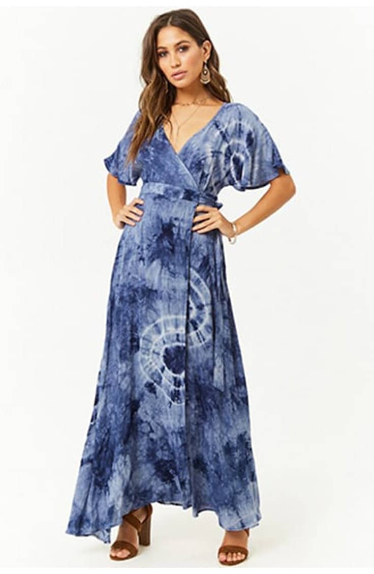Tie die maxi dress 