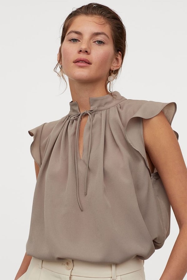 Tops for work -- crepe blouse from H&M