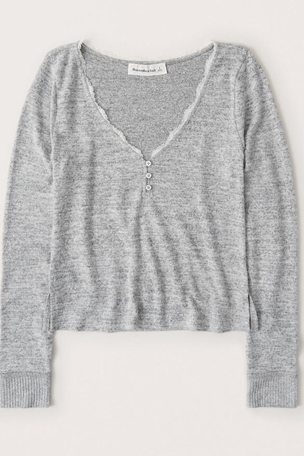 Women's pajamas -- Abercrombie & Fitch Long-Sleeve Sleep Henley 