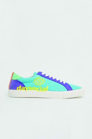 Bright color blocked sneakers 