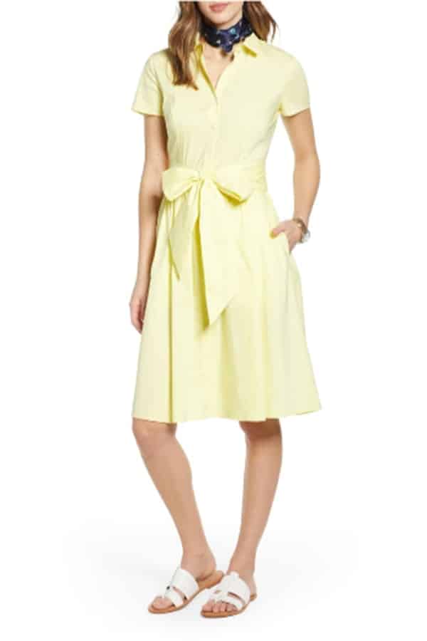 Yellow shirt dress