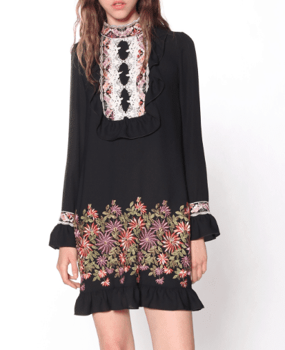 Embroidered dress by Anna Sui