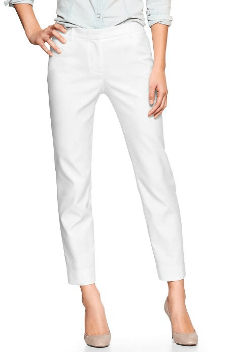 Slim cropped double-weave pants available at gap.com, $49.95