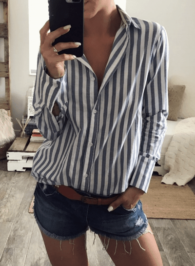 Striped button down 