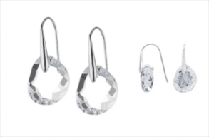 Swarovski Galet Rhodium-plated Pierced Earrings 