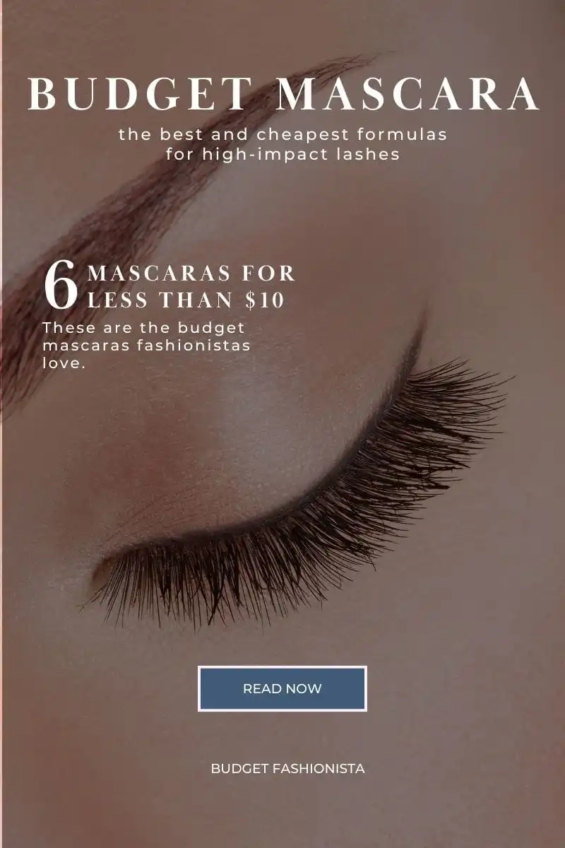 Close view of closed eye with mascara.